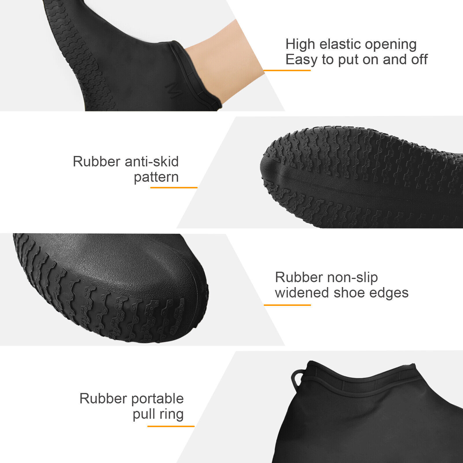 Anti-slip Rubber Shoe Covers Reusable Rain Snow Boot Waterproof Shoes Protector