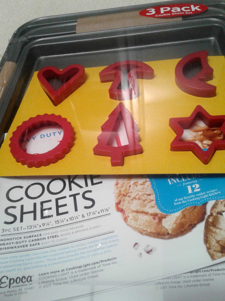 Epoca Cooking light 3 piece Non-Stick cooking sheet Bakeware Set