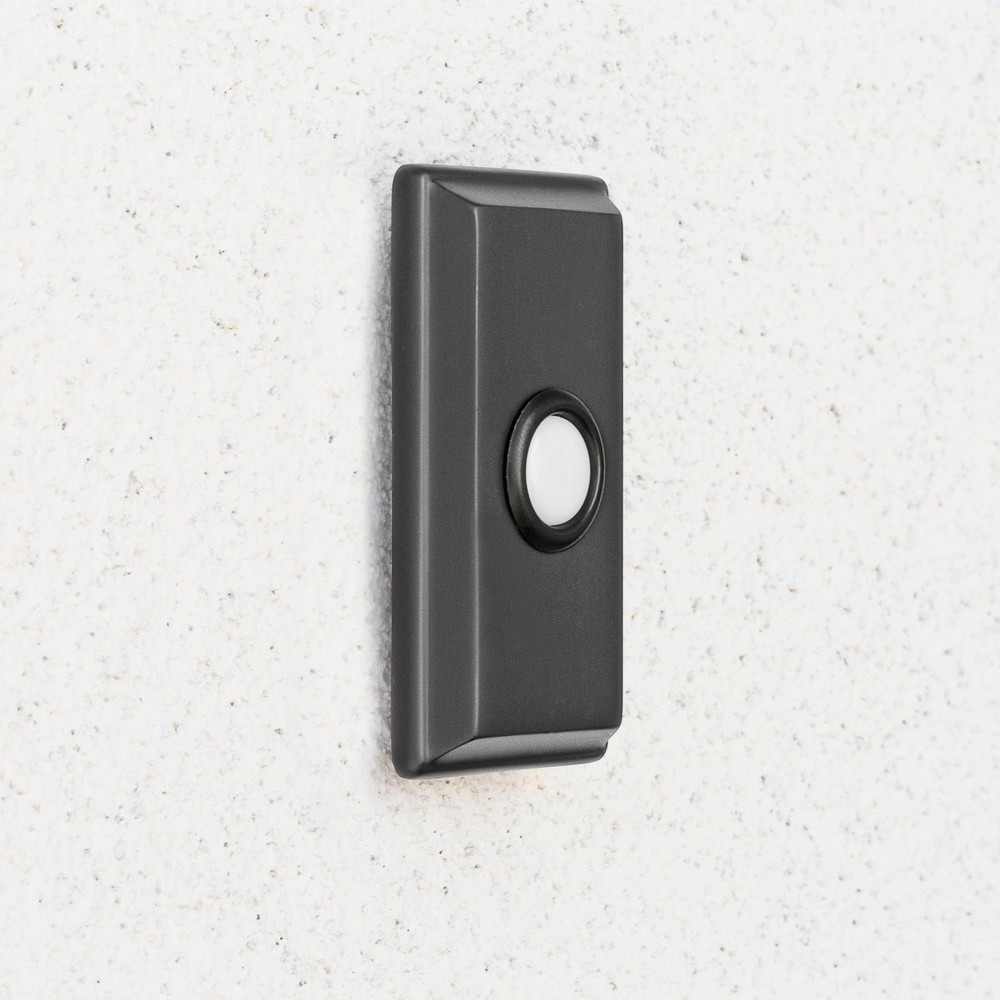 Baldwin 4860 3" x 1-1/2" Illuminated Rectangular Door Bell - Bronze