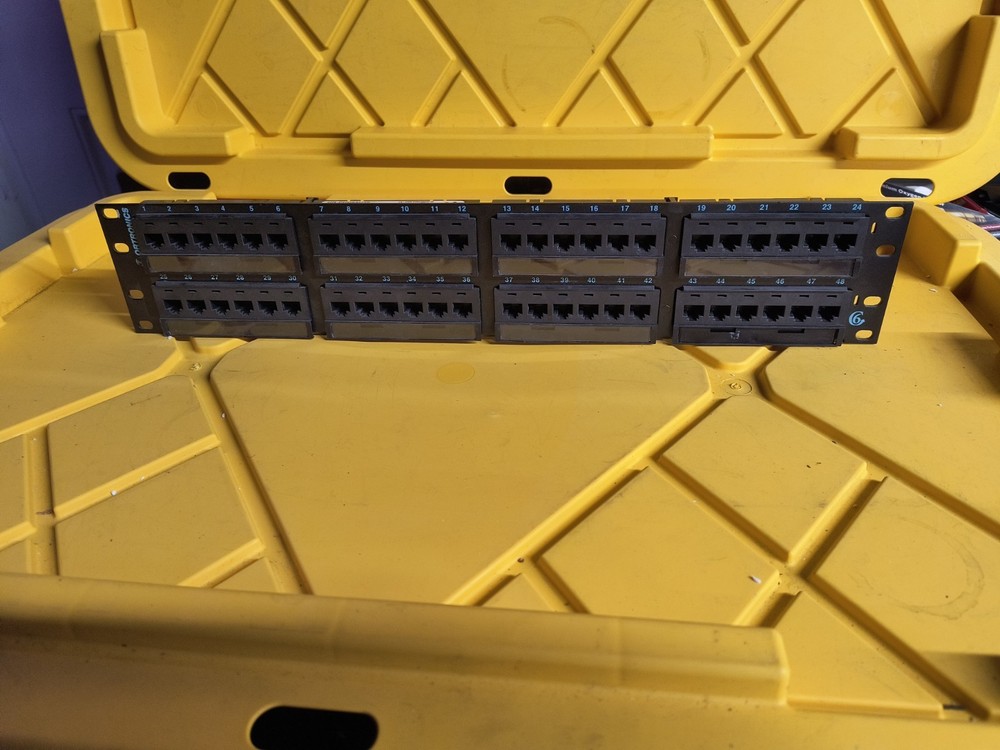 Ortronics OR-PHD66U48 Cat 6 Network Patch Panel. Removed From a working system.