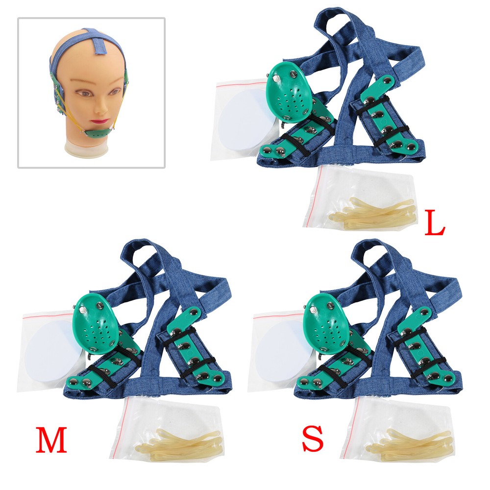 Orthodontic High - Pull Headgear With Rigid Chin Cap High Pull Strap Dental