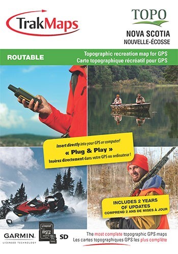 TrakMaps TOPO Nova Scotia - Garmin GPS Map