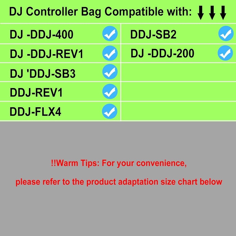 DJ Controller Case Compatible with DDJ 400 / DDJ-FLX4 / DDJ-REV1 (Case ONLY)
