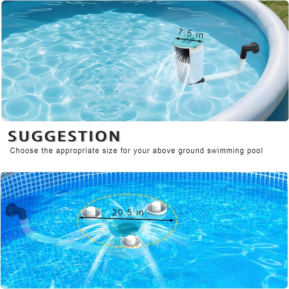 Universal Floating Pool Skimmer - Effortless Above Ground Cleaning Solution