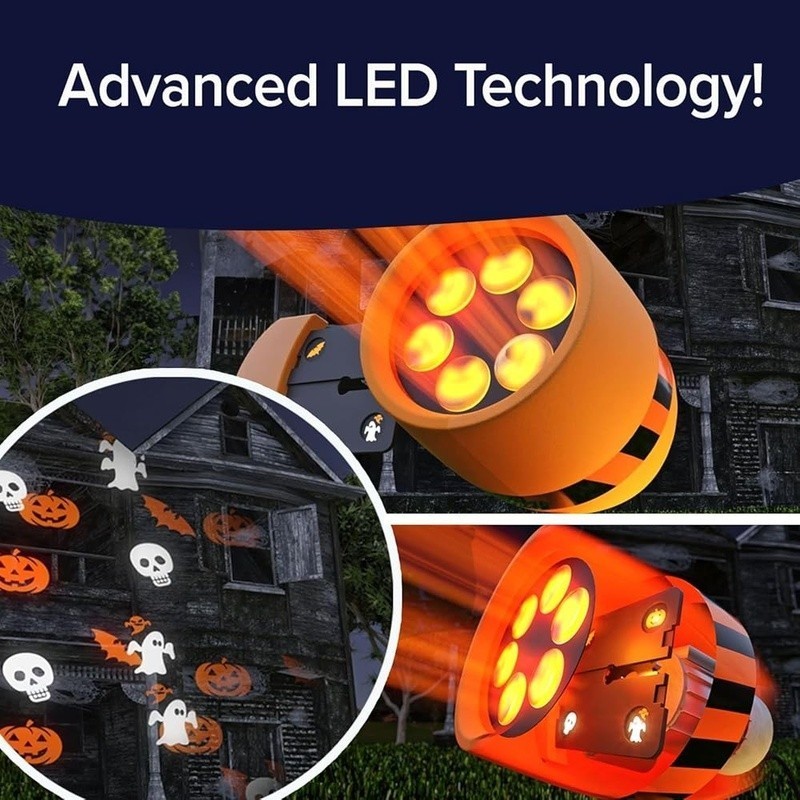 Halloween Projector Remote Control LED Slide Show Animated Decor Easy Setup New
