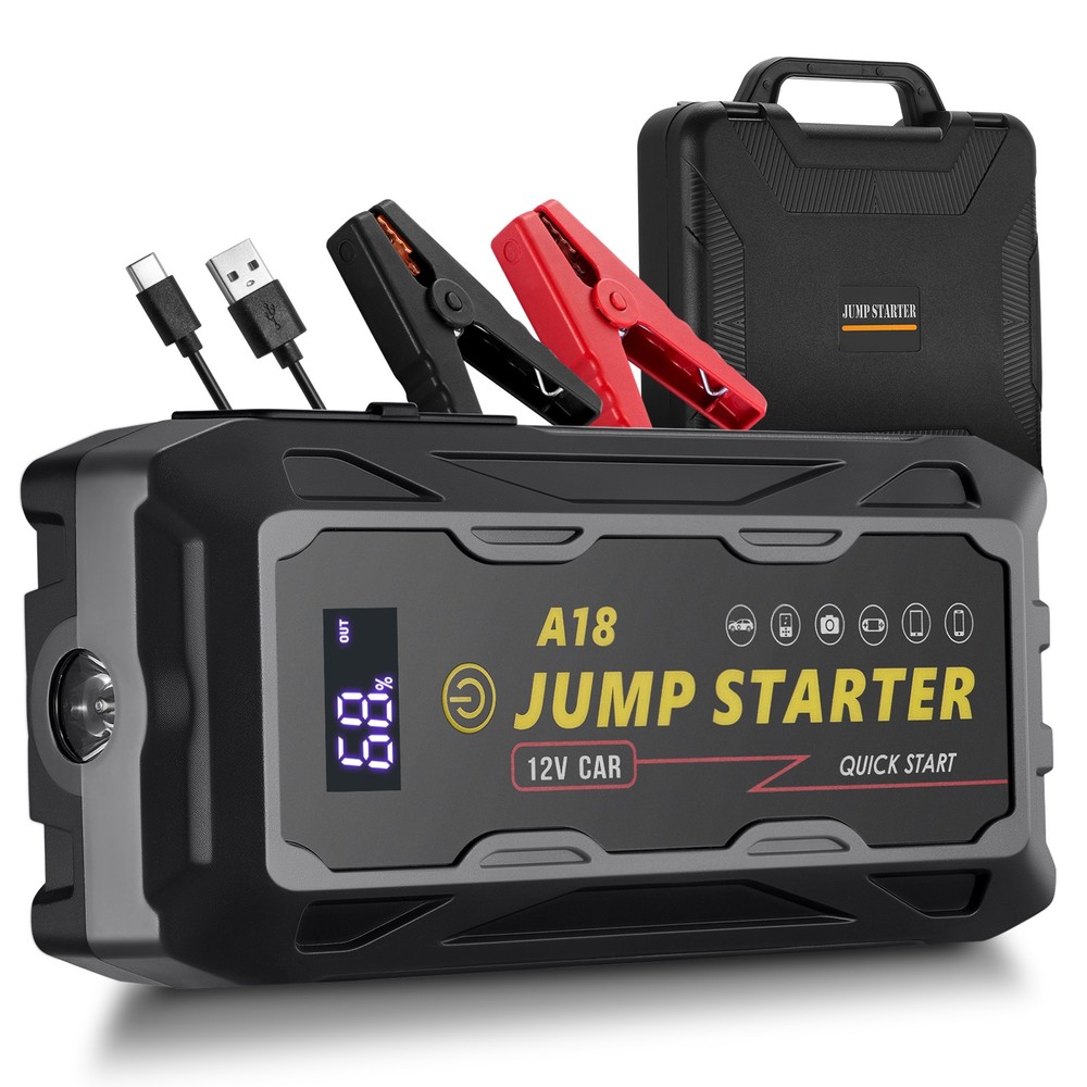 3000A Peak Jump Starter 10000mAh Safe Anti-Spark Jumping Device