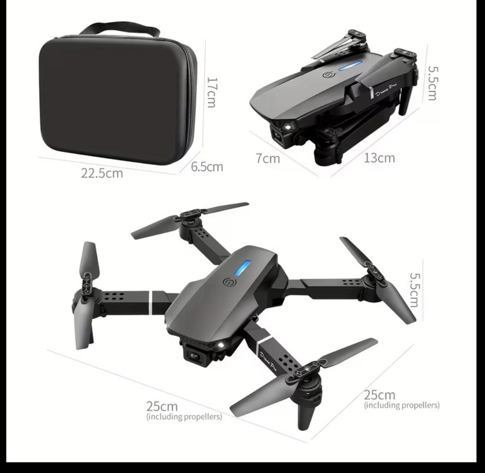 Drone Pro 4K Dual Camera Quadcopter, Screen Remote, Optical Flow, Foldable, Bla…