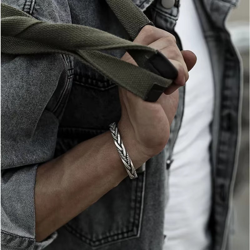 Men’s Viking Bangle Bracelet Adjustable & Gift Bag