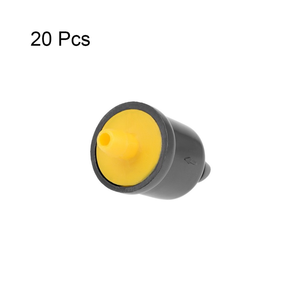 20PCS 5 GPH 20L/H Stabilizer Dripper Emitter Barbed Connector Plastic Yellow