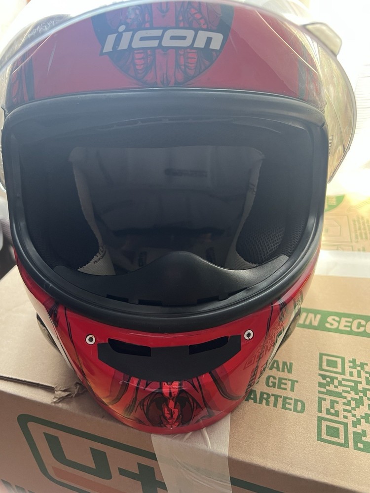 Icon Speedfreak Red Motorcycle Helmet