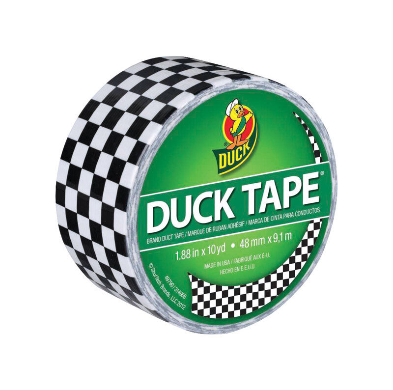 Duck 280410 Vinyl Heavy-Duty Checker Duct Tape 1.88 W in. x 10 L yd.