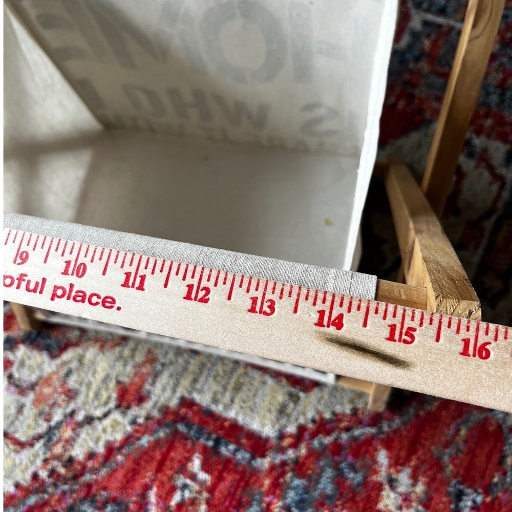 Foldable Wood & Canvas Bin/Hamper
