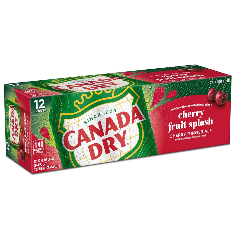 Cherry Gingerale Fruit Splash 12Oz, Pack of 12