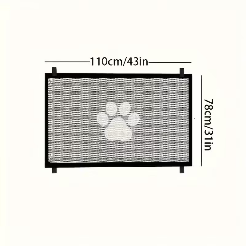 Portable Mesh Gate for Dogs Pet No Drilling Required Easy to Install Pet Fence