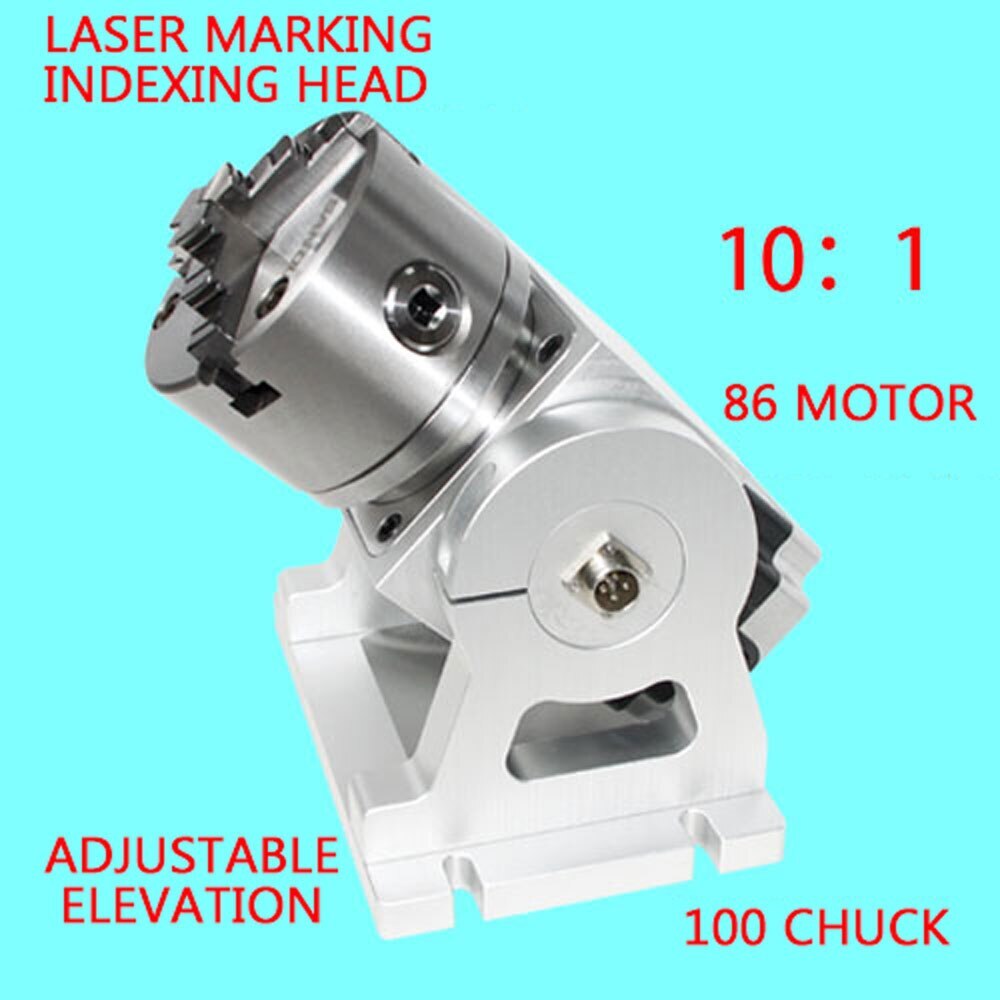 CNC Indexing Head Laser Marking Machine A Axis Fourth Axis Adjustable Elevation
