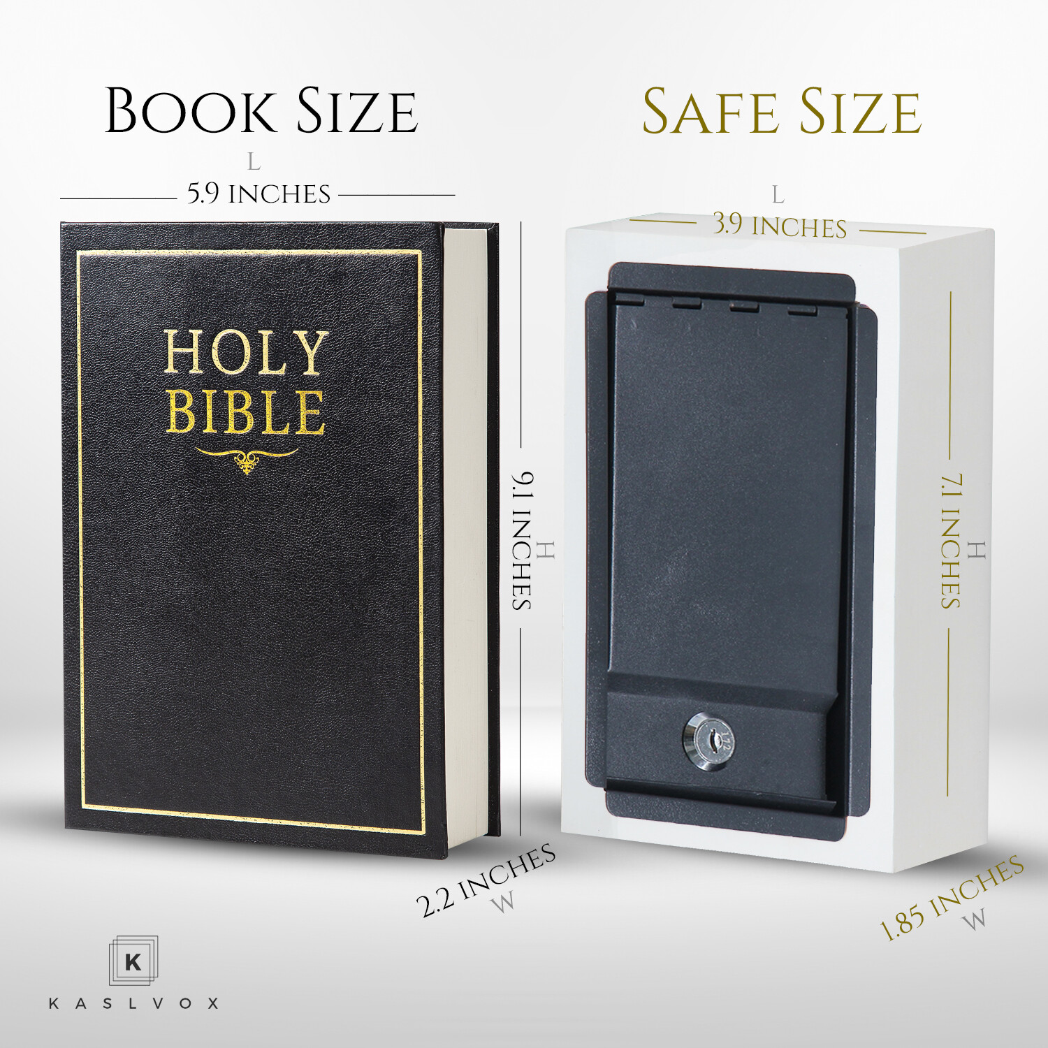 Portable Diversion Book Safe with Secret Compartment (Bible)