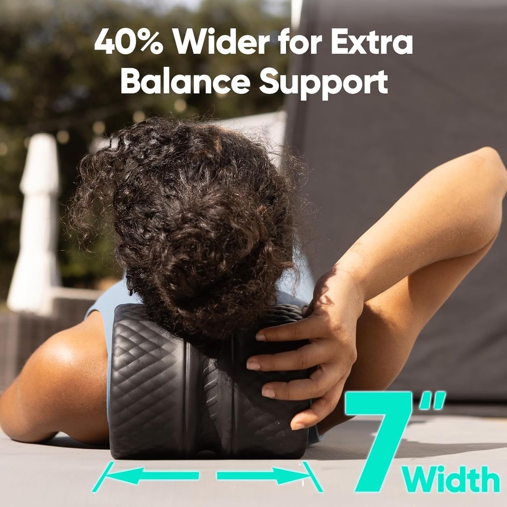 Six-inch back roller for deep tissue massage.