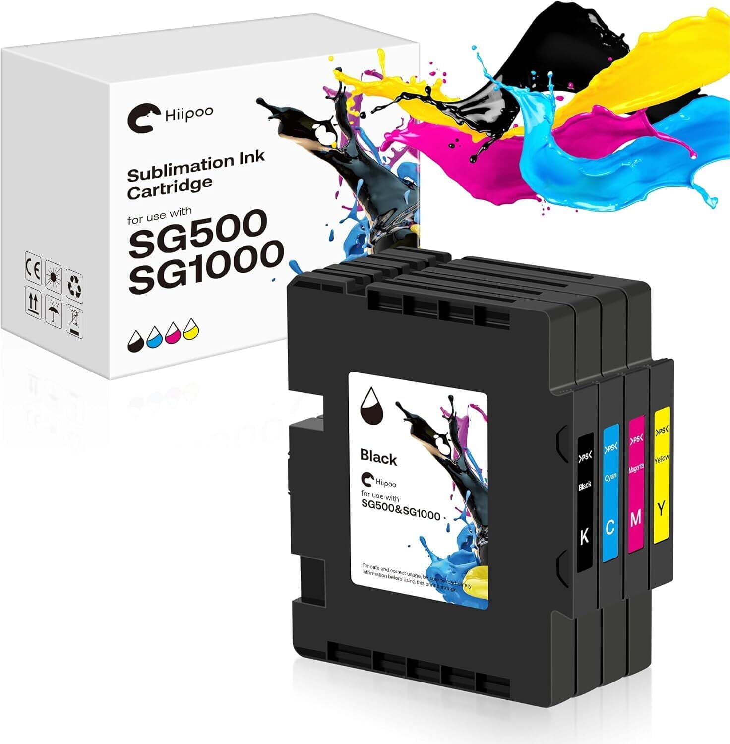 4Pack Sublimation Ink Cartridge Compatible for Sawgrass Virtuoso SG500 SG1000