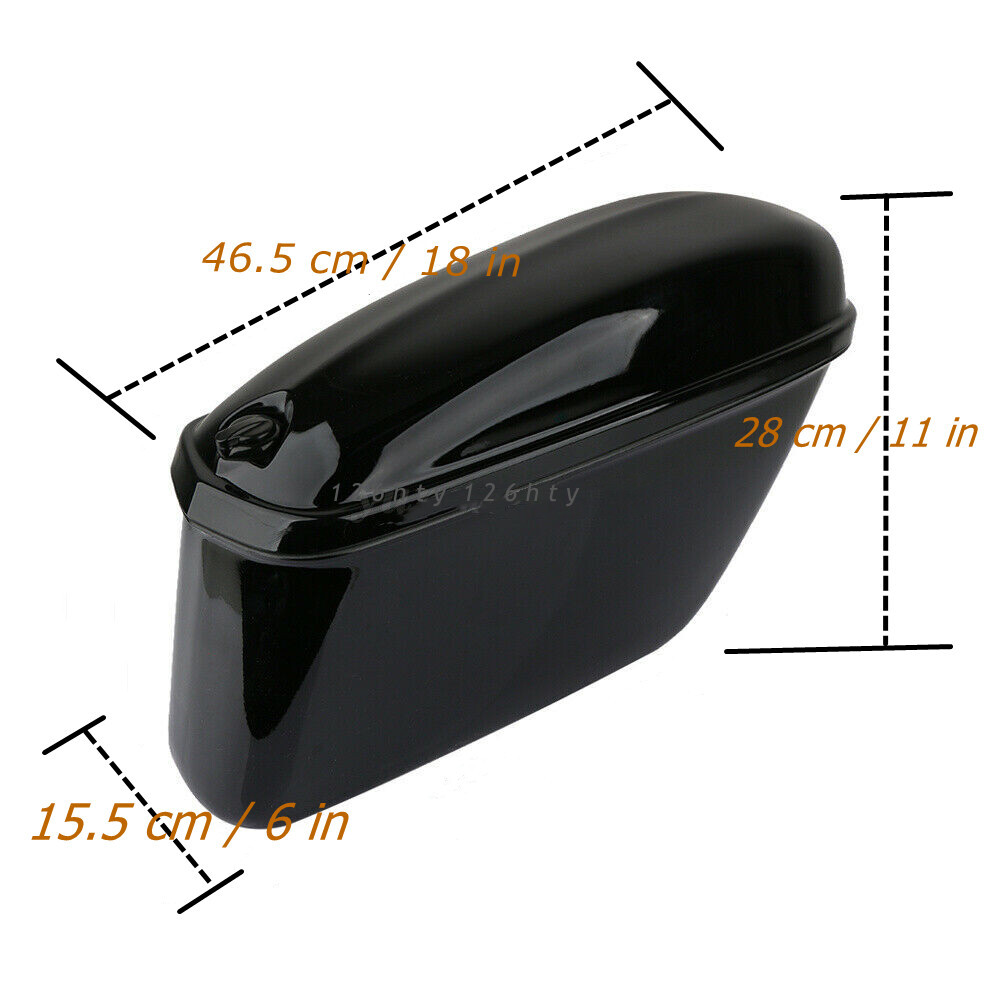 Motorcycle Universal Luggage Hard Saddle Bags For Harley Honda Yamaha Cruiser