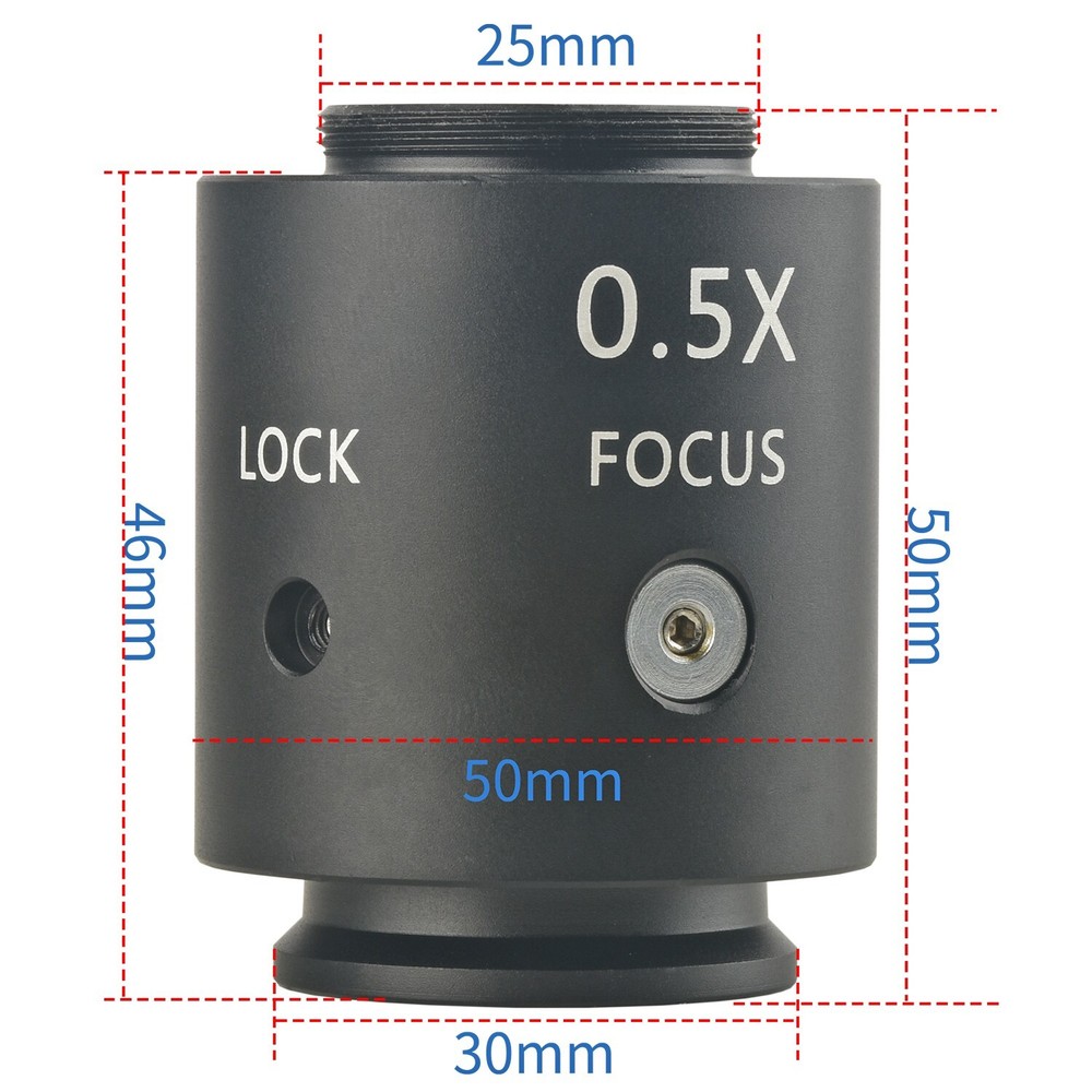 0.5X Microscope Interface Adjustable Focal Length 30mm Microscope Interface