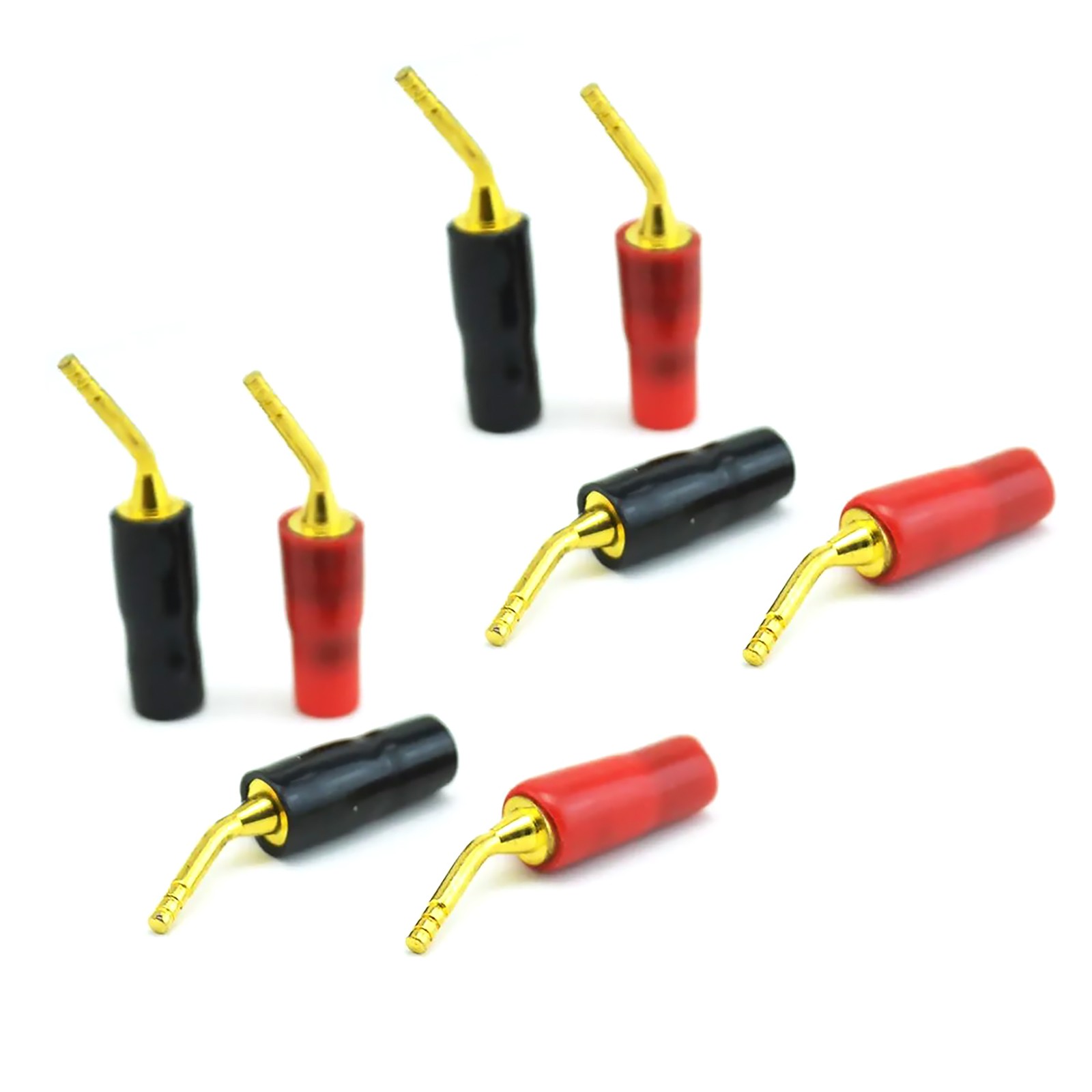 8Pcs Audiocrast Gold Plated 2mm Pin Banana Plug HiFi Speaker Cable Connector New