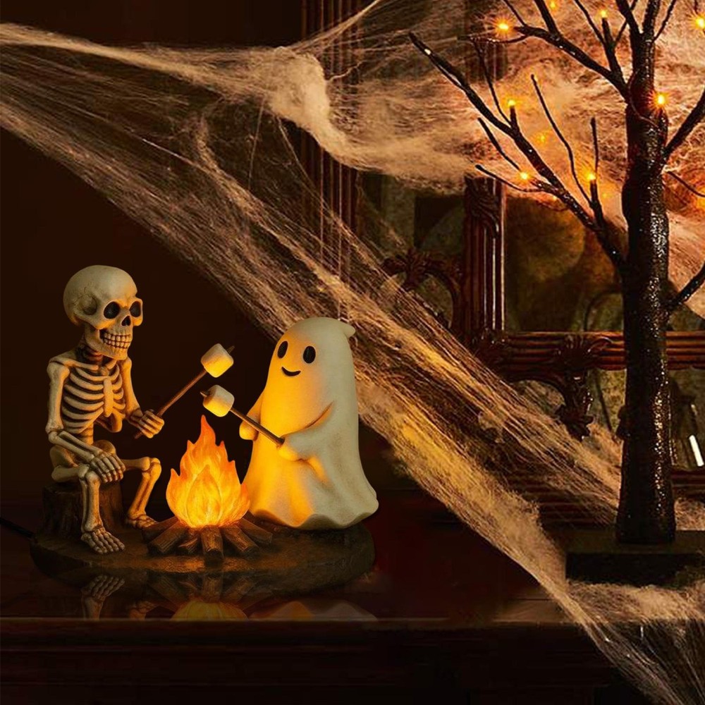 Halloween Ghost Campfire Flashing Night Light, Ghost Campfire Flickering Flame