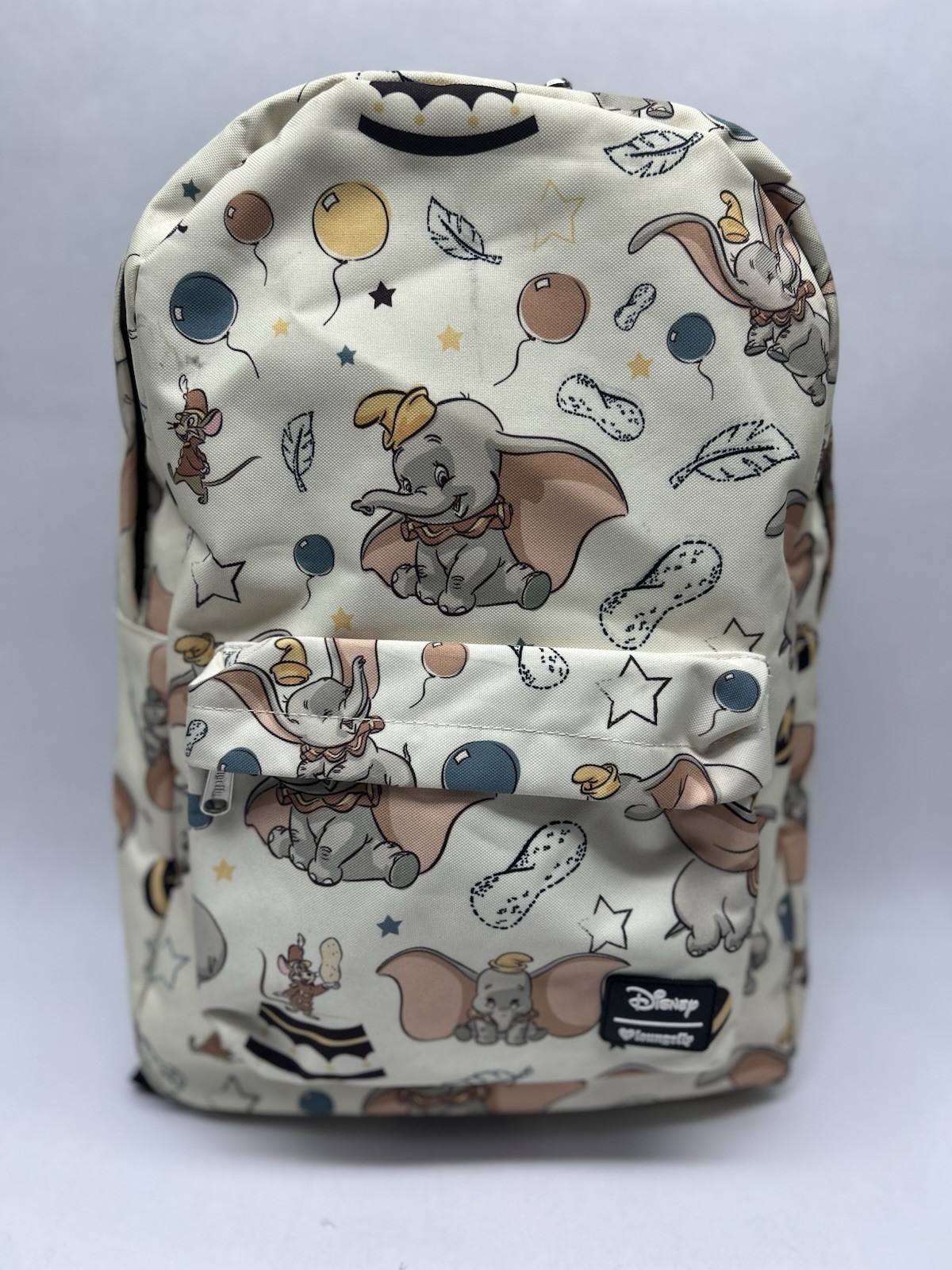 Disney x Loungefly Dumbo White All Over Print Large Backpack Rare See Pics