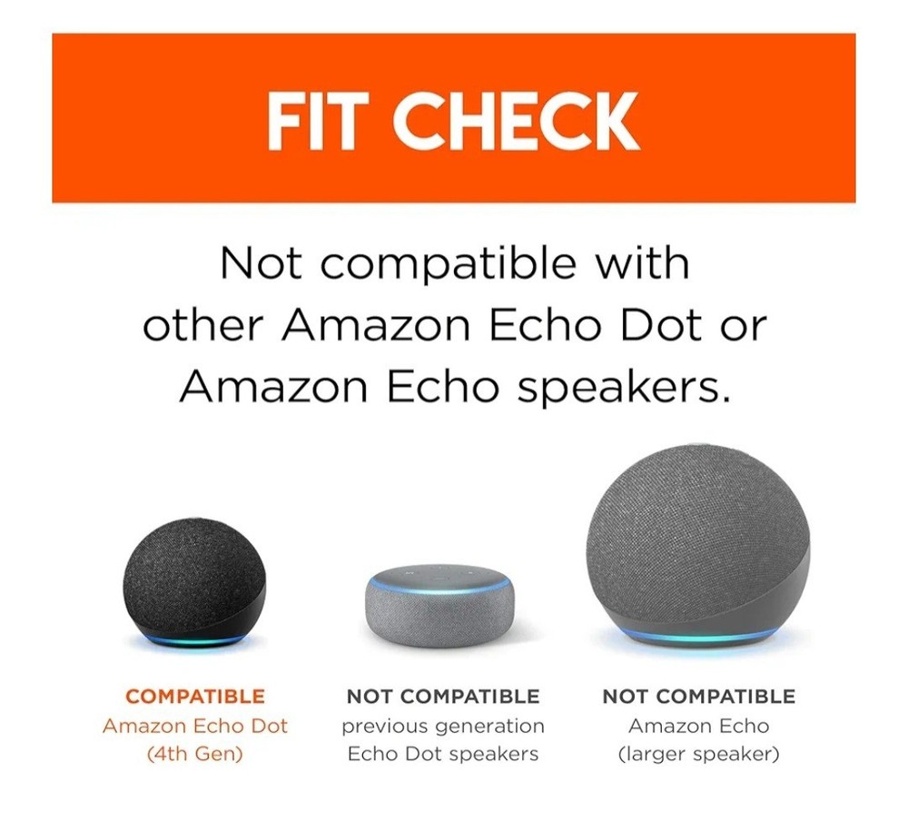 Echogear MOUNT - WHITE FOR THE AMAZON ECHO DOT (4TH GEN) No Hardware