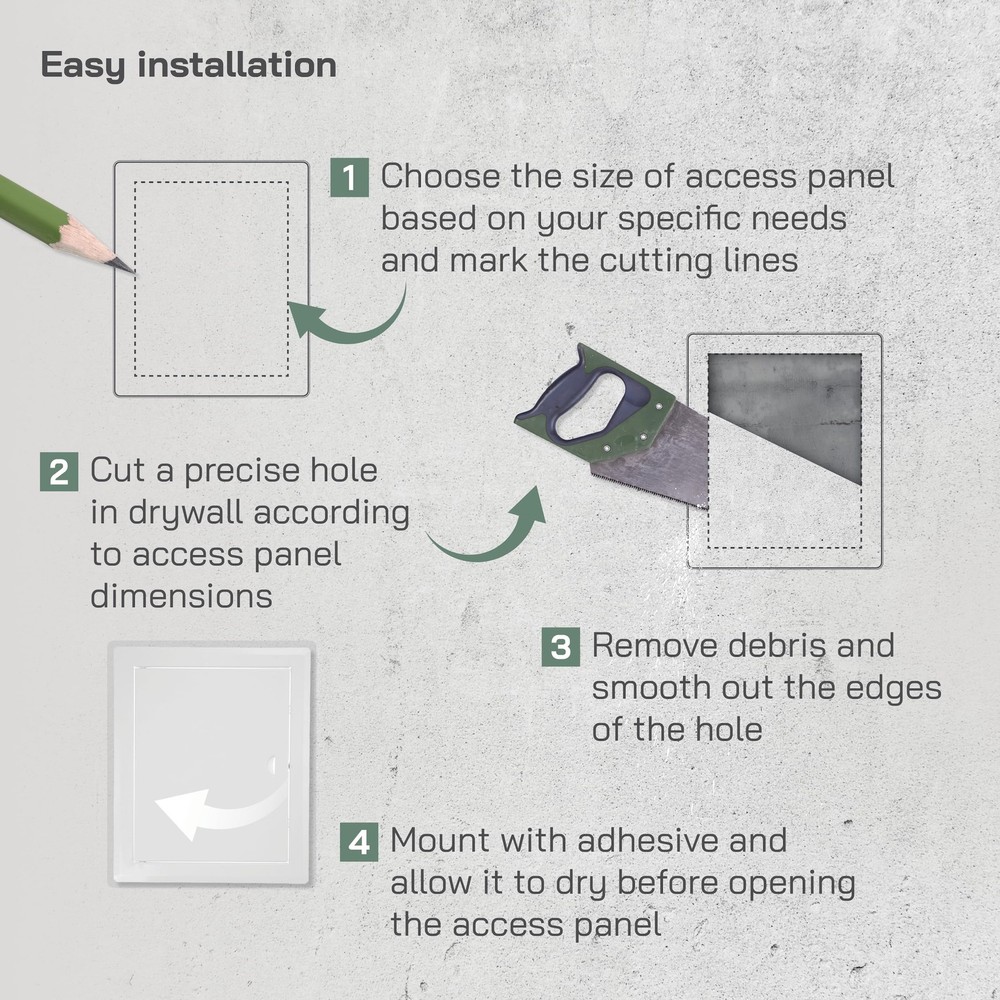 8'' x 10'' Inch Metal Access Panel - Easy Access Doors - Access Panel for Dry...