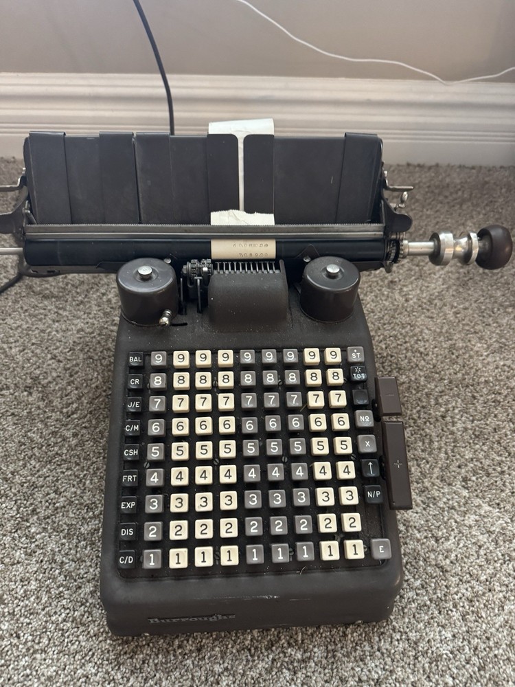 Vintage Working Burroughs Adding Machine