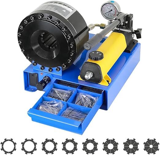 High Pressure Manual Hydraulic Hose Crimper Hose Pipe Crimping With 8 sets Molds