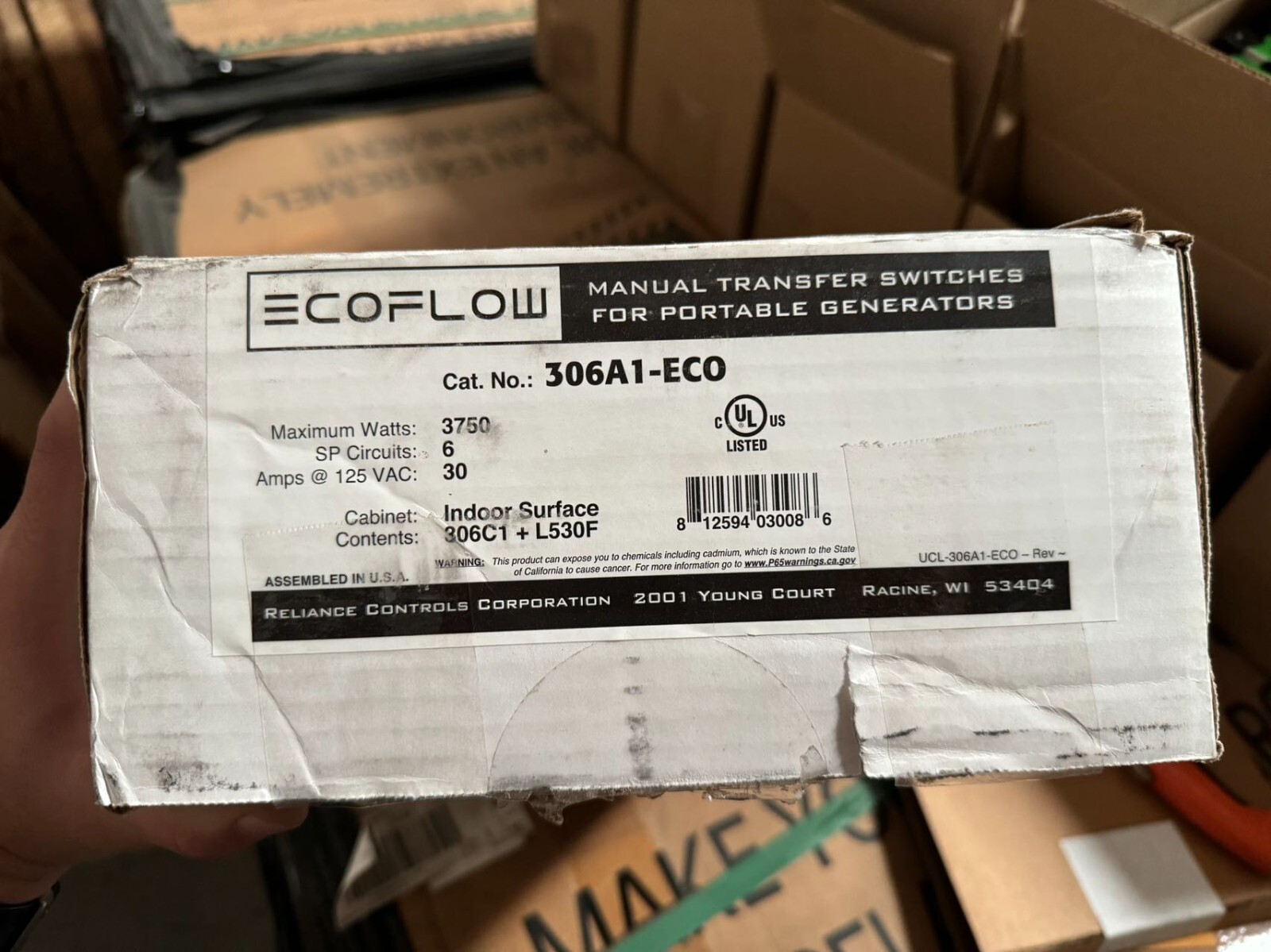 EcoFlow Manual Transfer Switch 306A1 (Pairing with Single DELTA Pro 3/DELTA Pro)