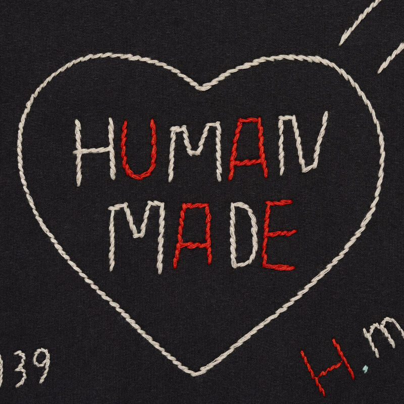 HUMAN MADE Embroidered Sweatshirt Black HM31CS067