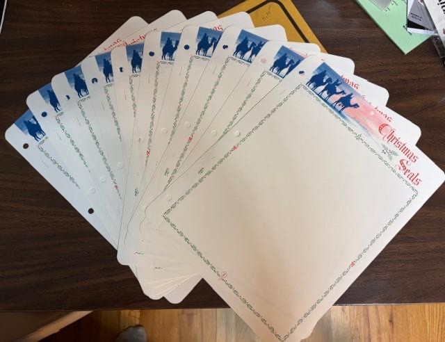 White Ace Christmas Seal Stamp Album Blank Pages, 10 Count