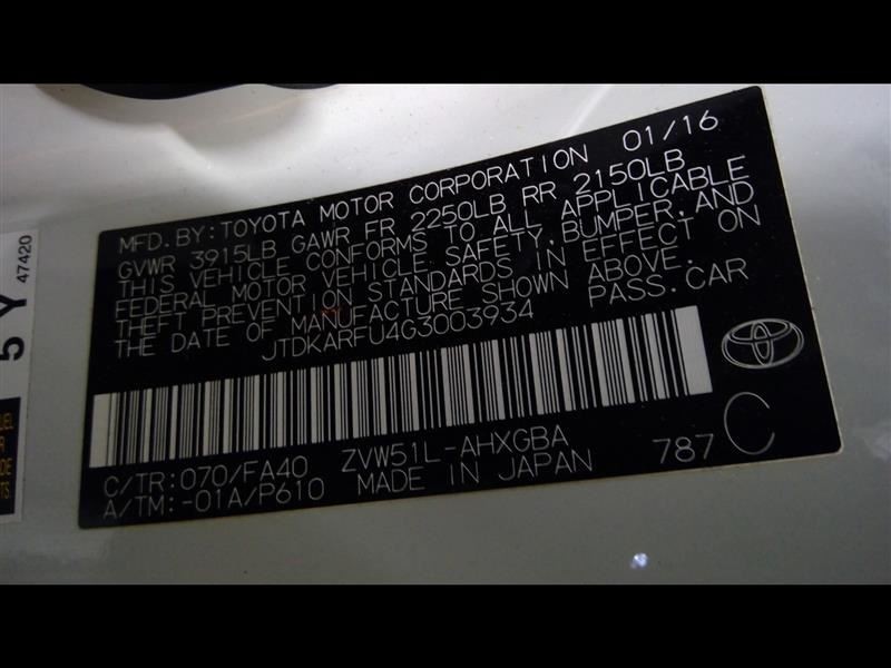2016 Prius Multiplex Module Sku#3592568