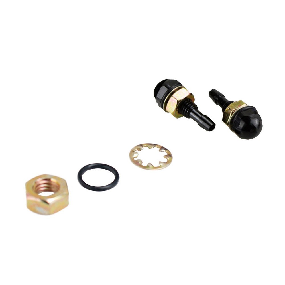 One Pair Replacement Front Windshield Washer Nozzles (Black)