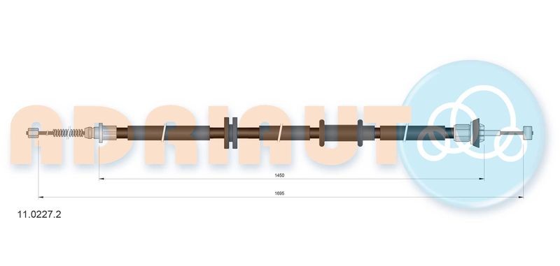 Cable Pull, parking brake ADRIAUTO 11.0227.2