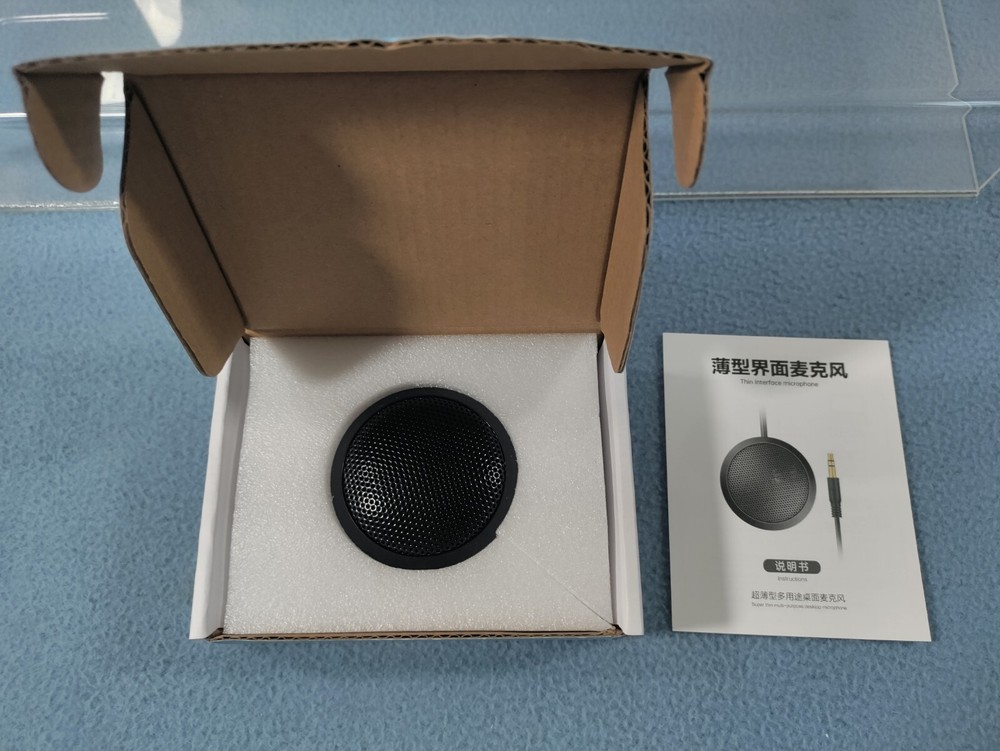 NEW MULTIMEDIA PC MIC HIGH PERFORMANCE COMPUTER MICROPHONE DESKTOP ROUND & BLACK