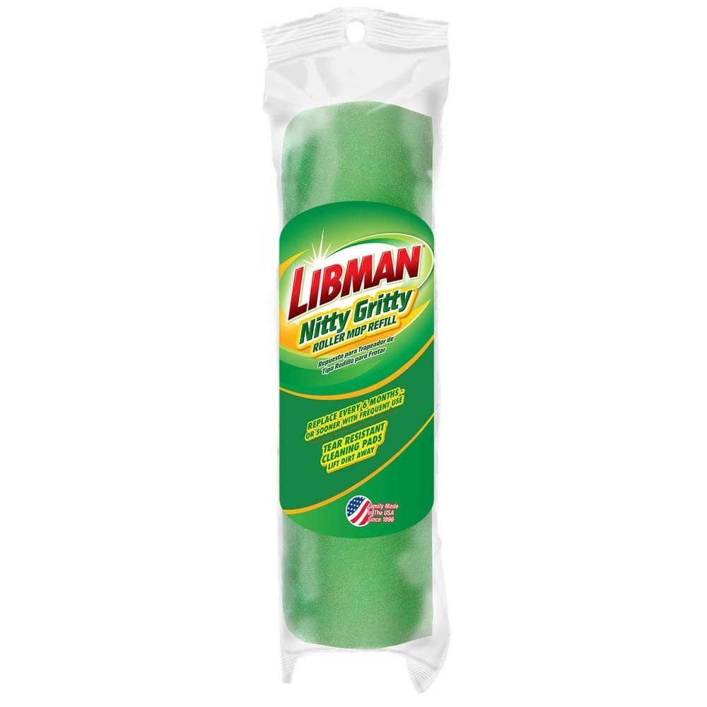 Libman Nitty Gritty Roller Mop Refills Head Replacement Green Yellow 3 Pack New