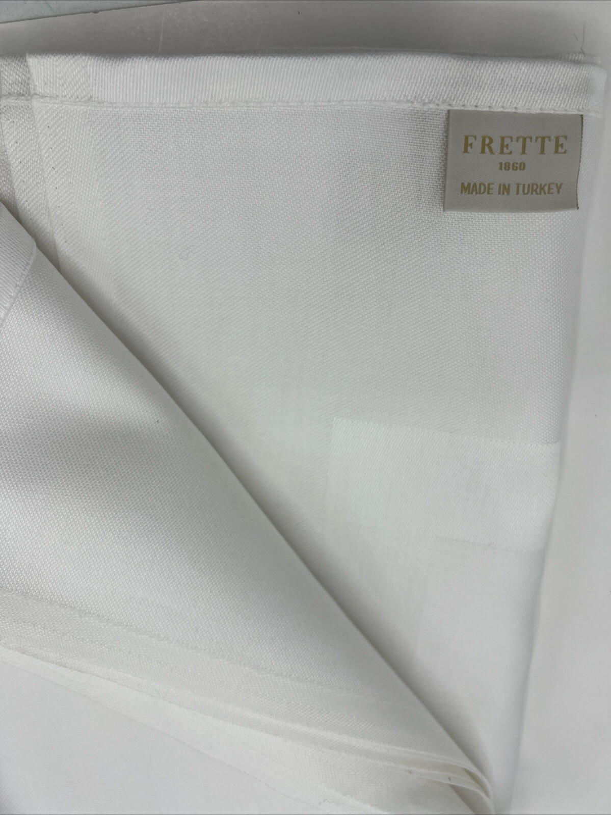 FRETTE 1860 TABLE NAPKINS 23" X 23" Napkins White Lot Of 6 New
