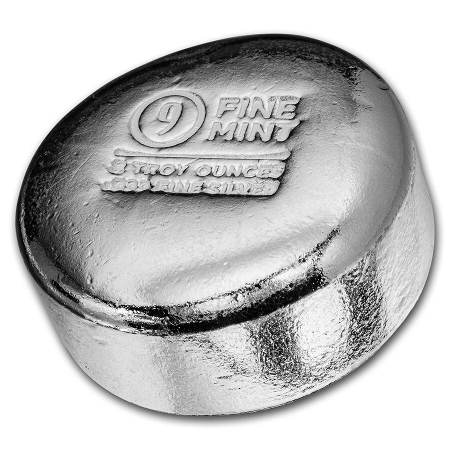 2 oz Cast-Poured Silver Round - 9Fine Mint