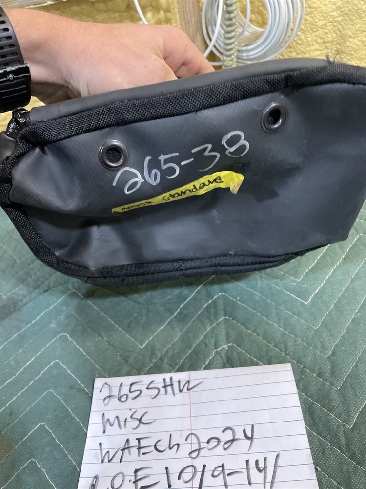 Universal snowmobile goggle holder bag storage compartment