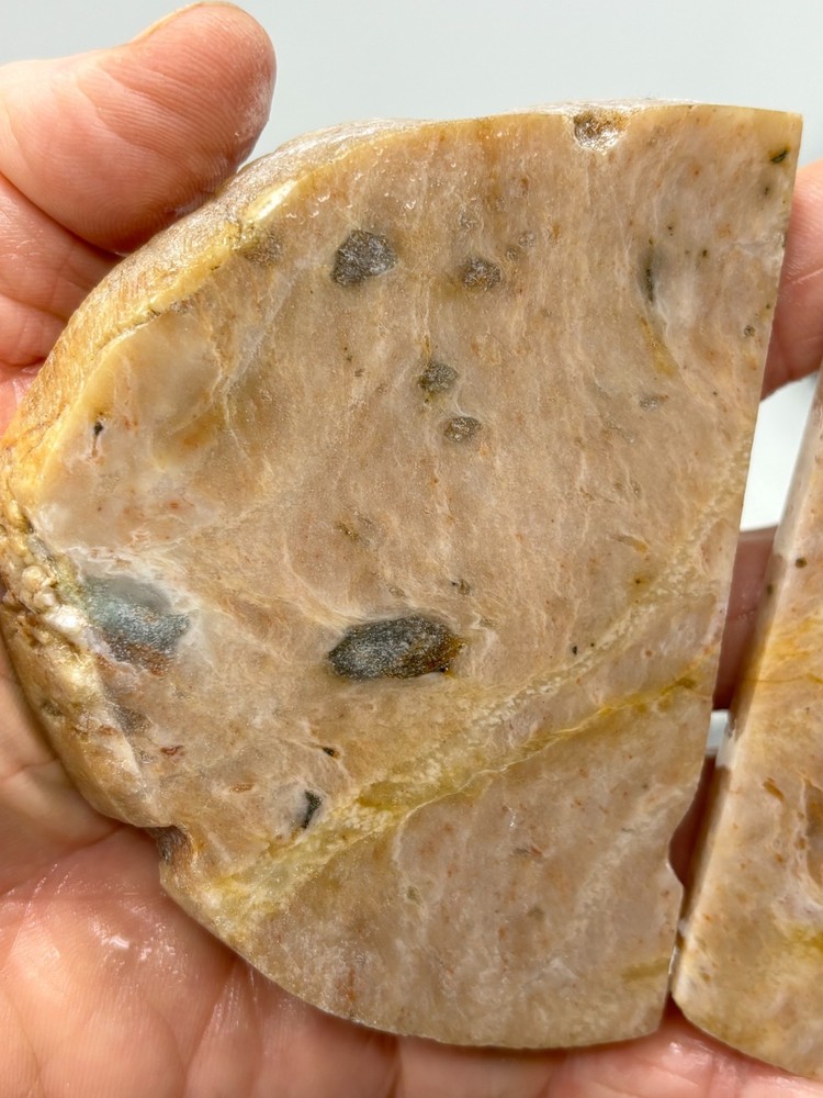 Simi-translucent Sillimanite Slabs Cabbing Lapidary Combo Ship Avail