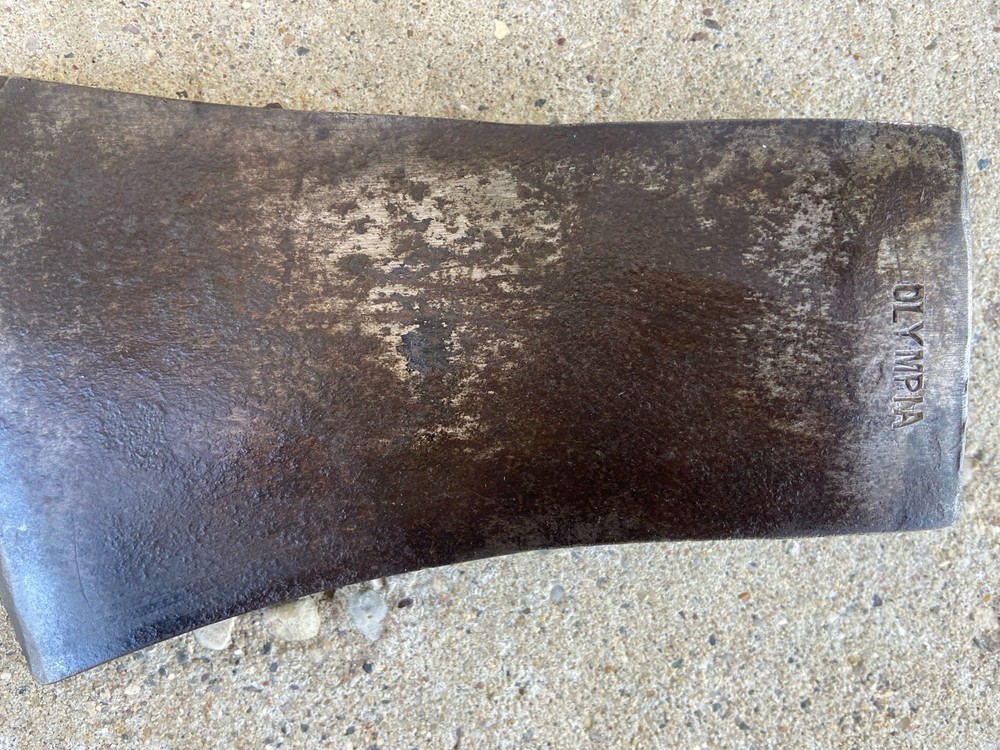 VINTAGE OLYMPIA SINGLE BIT AXE HEAD 2.9 POUNDS