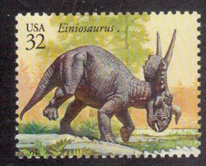 Scott #3136j...32 Cent... Dinosaurs/Einiosaurus 4 Stamps