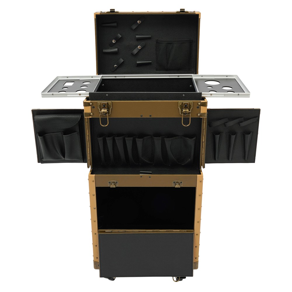 Professional Rolling Makeup Train Case Makeup Storage Organizer Cosmetic Trolley