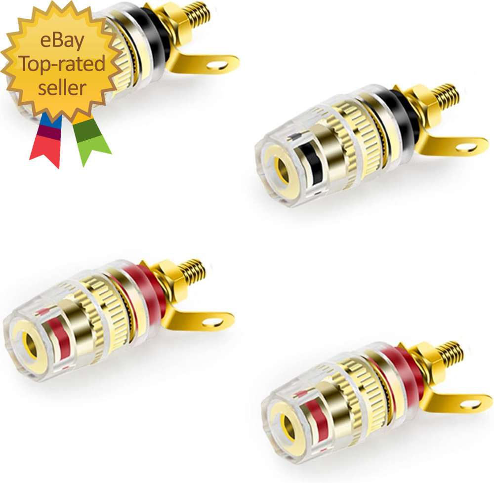 Speaker Binding Post Copper Plug Sockets 4Mm Binding Post Amplifier Speaker