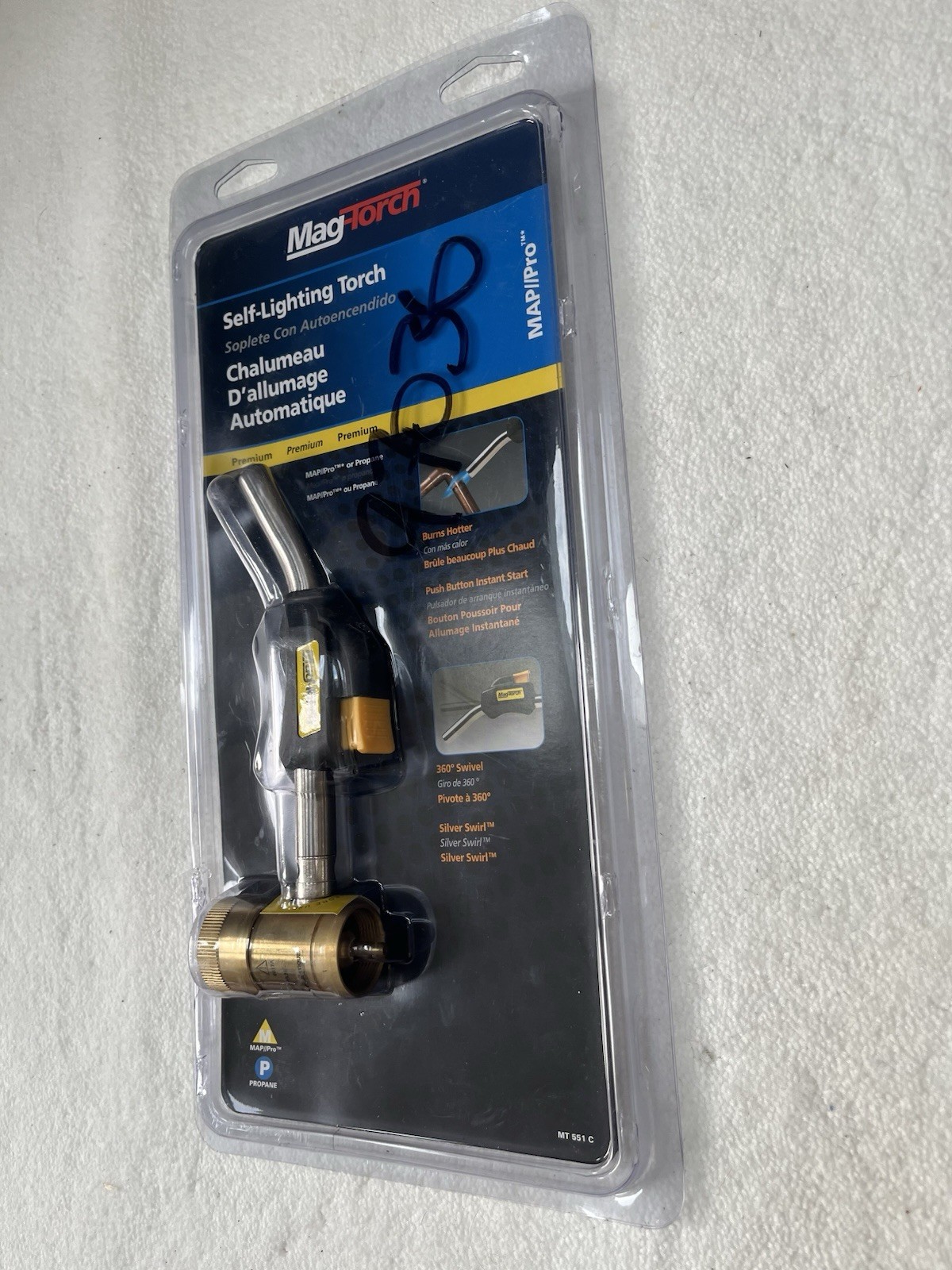 Mag-Torch Self Lighting Torch 360 Swivel NEW