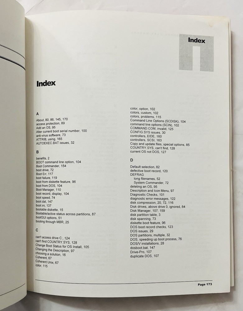 Original System Commander User Manual VCOM Partitioning Guide Windows Linux 1996