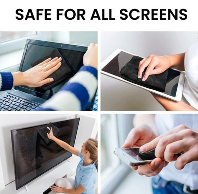 Screen Cleaner Kit 2 Pack Microfiber Cloth Multi-Screen Cleaner For TV Comp